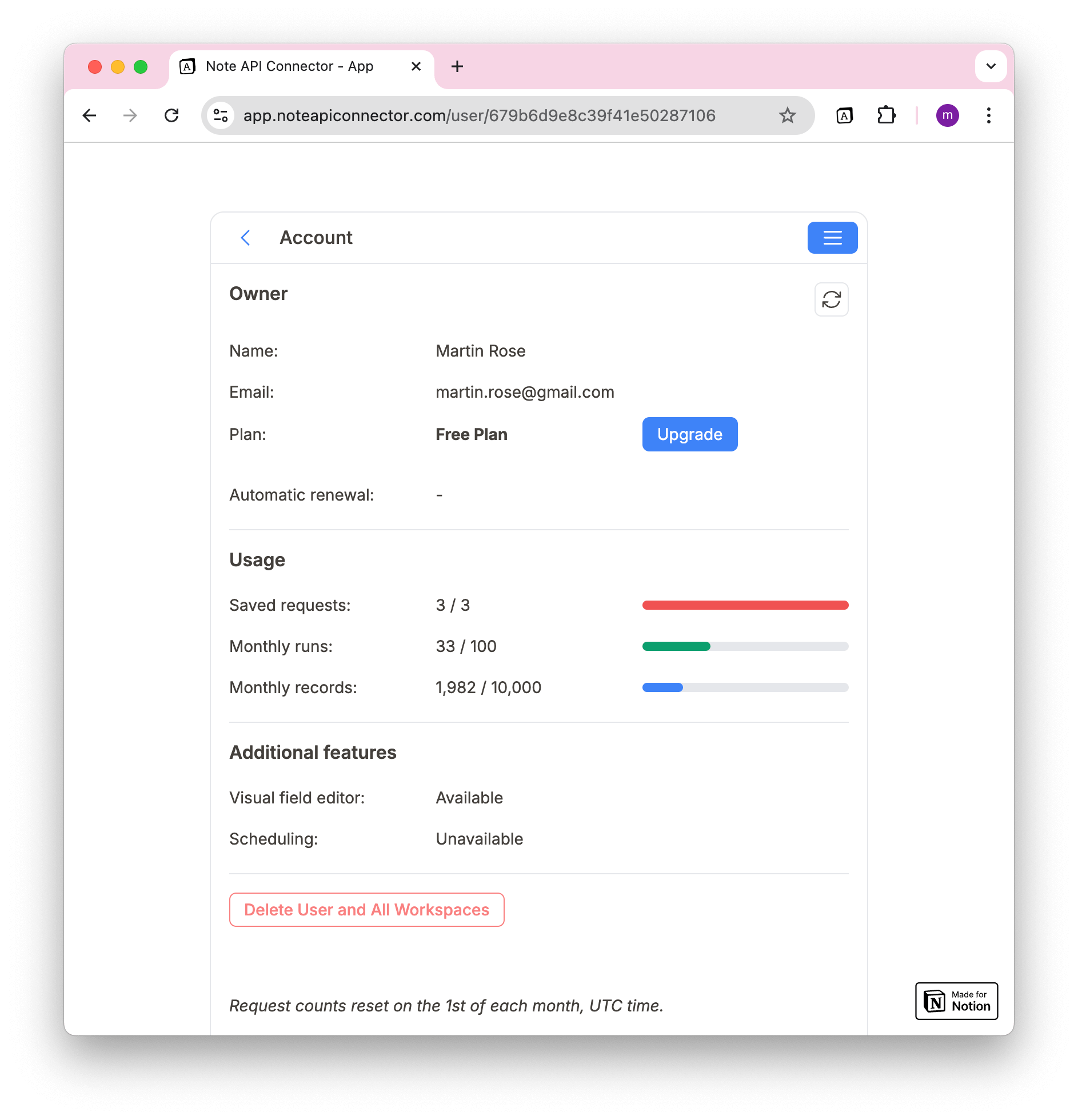 Viewing Account Plan