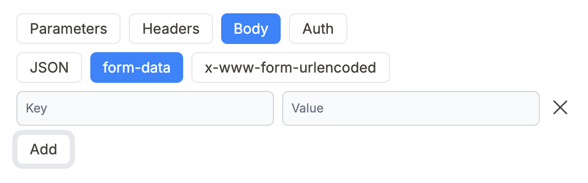 Adding form-data Body