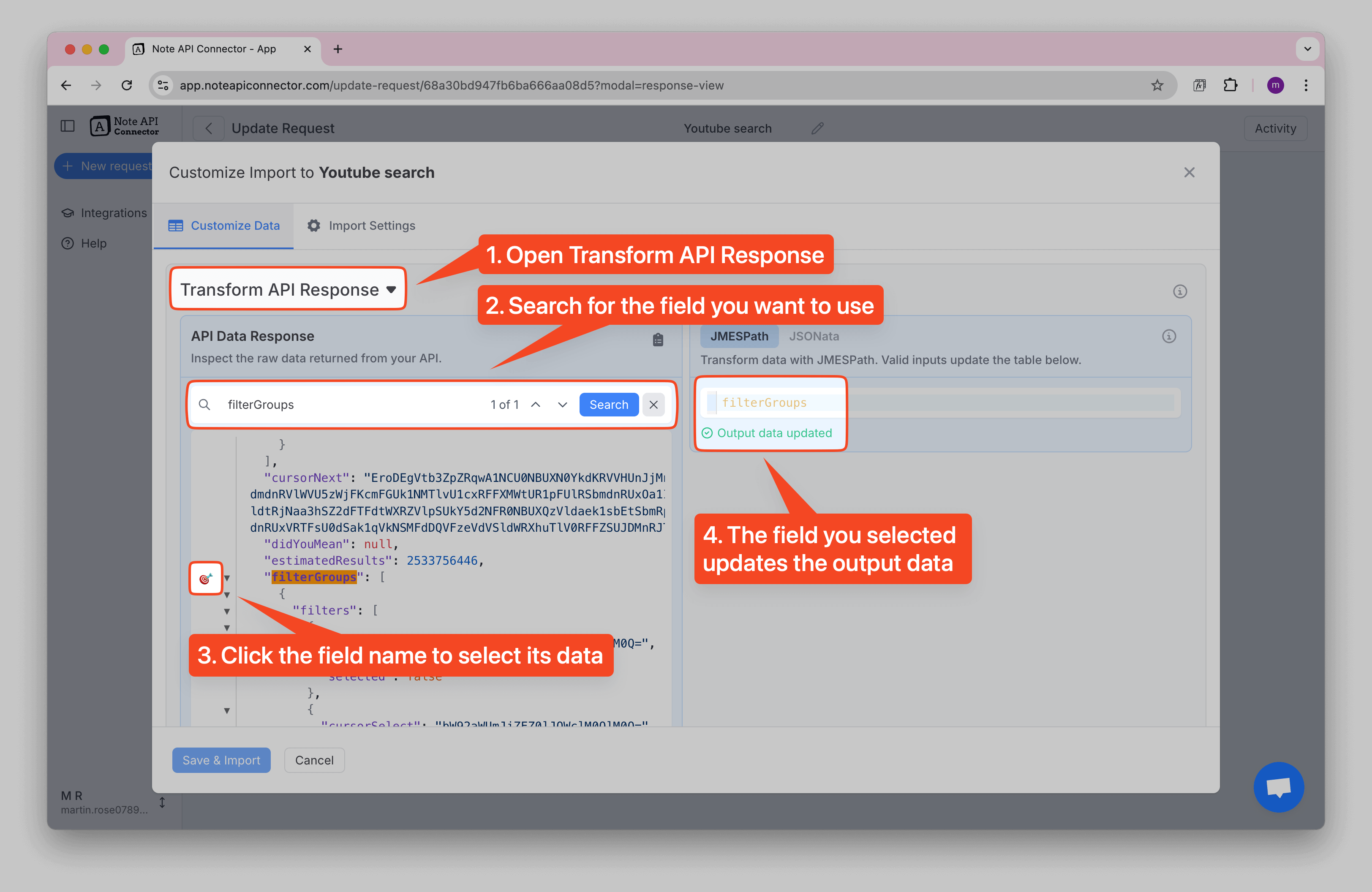 NAC Data Selector