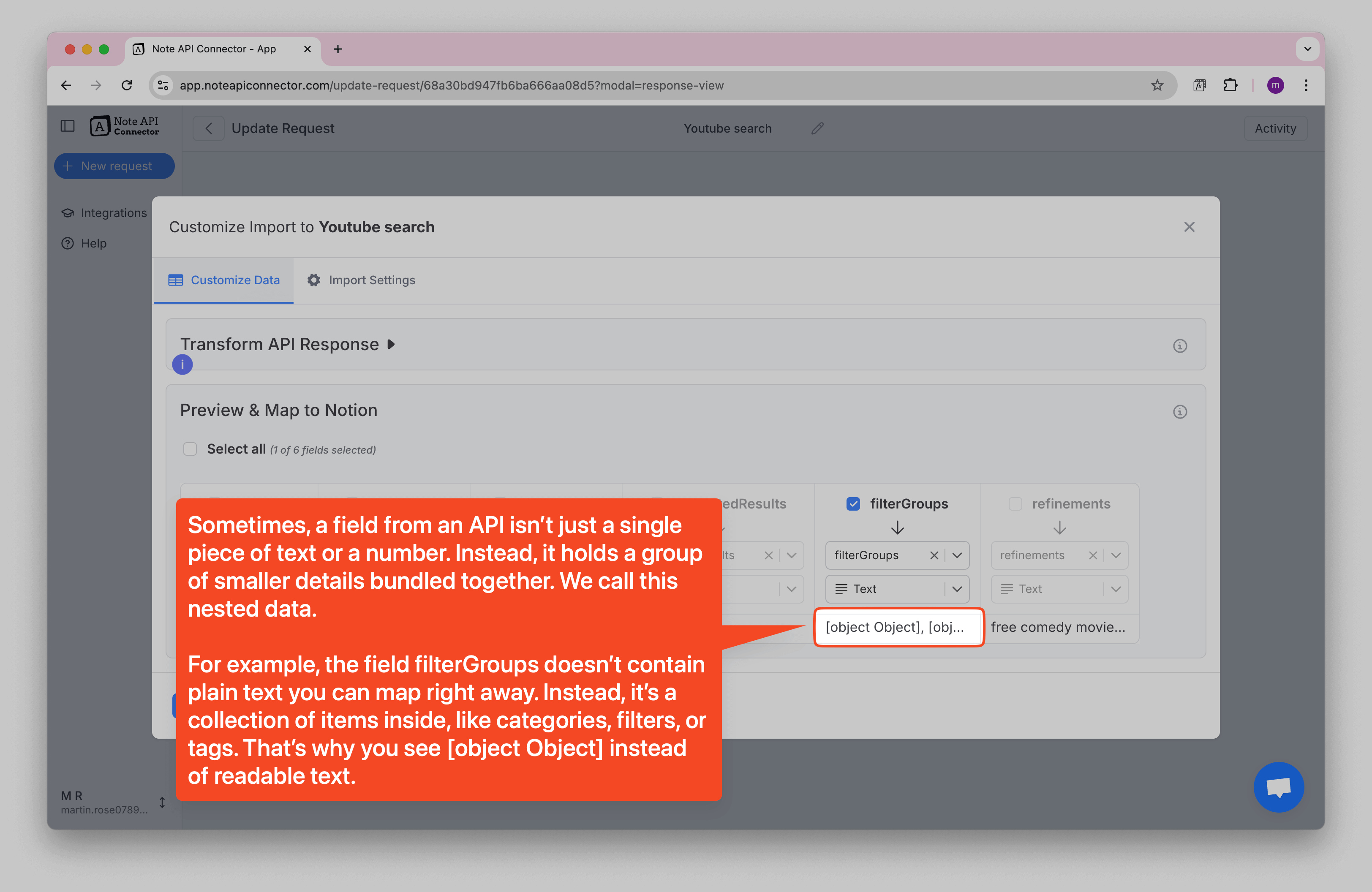 API Nested Data