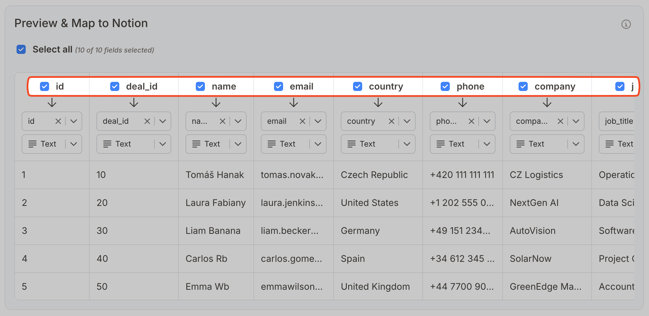 Selecting Fields